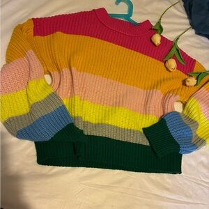 Double Zero Multicolor Striped Sweater